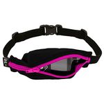 Kids SPIbelt No-Bounce Belt with Hole for Insulin Pump, Medical Devices or Headphones for Active Kids! (Black with Hot Pink Zipper)