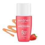 Dot & Key Strawberry Dew Tinted Sunscreen SPF 50+ Pa++++ - 05 Beige | Protection Against UA/UB | Broad Spectrum, Water & Sweat resistant | For All Skin Types | 50ml