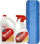 MIJIG - Multi-Surface Microfiber Pad for Bona Mops (1 Pad) and Bruce - Hardwood & Laminate Floor Cleaner (Spray & Refill) Bundle