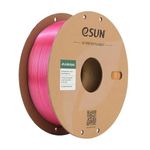 e-Sun Silk Mystic PLA Filament 1.75mm, Shiny Silk Three Color Co Extrusion 3D Printer Filament, 1KG (2.2 LBS) Spool 3D Printing Color Change Filament for 3D Printers,Gold Red Green