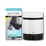 Parissa Brazilian Wax Hair Removal Bundle Set Includes No Strip Brazilian & Bikini Hot Wax Kit & Mini Pro Wax Warmer (For Brazilian & Bikini At Home Waxing)