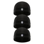 SKULLFIT - Helmet Skull Caps for Men Bike Head Caps, Inner Helmet Liner, Sweat Wiking Cooling Hair Cap for Cycling, Biking, Summer Helmet Cap (Pack of 3) Black