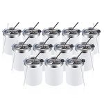 MEWAY 12 oz Lowball, Tumbler Stainless Steel Double Wall Vacuum Insulated Mug with Straw and Lid, Cleaning Brush ，Durable Powder Coated Insulated Coffee Cup for Cold & Hot Drinks (White, 12 pack)