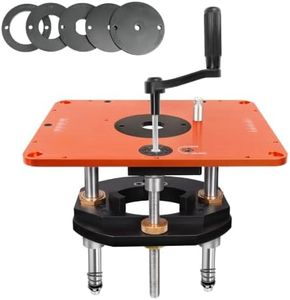 Router Lift Systems,9-1/4" x 11-3/4" Plate,Designed for 3-1/2" motors, Included 5 Insert Rings,heavy-duty thickened aluminum alloy,15-Year Warranty
