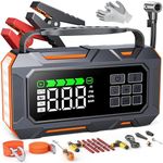 14-in-1 Car Jump Starter with Air Compressor 160PSI, 7000A Jump Starter Jump Box (All Gas 12L Diesel), Jumper Cables Jumper Starter Portable with Car Roadside Emergency Kit, Tow Rope, Gloves, Lights
