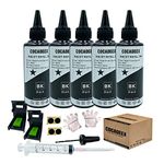 COCADEEX 5 Bottles Black Dye Ink Refill Kit Compatible with Canon Pixma Printer Ink Cartridges PG-575XL PG-545XL PG-560XL PG-540XL PG-512 PG-510 PG-830 PG-40 etc.