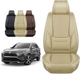 OASIS AUTO Toyota RAV4 Accessories Seat Covers 2013-2025 Custom Fit Leather Cover Protector Cushion for RAV-4 (Premium Full Set, Tan)