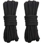 Shaddock Double-Braided Nylon Dock Lines -25ft/50ft Premium Docking Lines with 12 inch Eyelet Boat Mooring Line Anchor Rope Dia: 3/8 inch 1/2 inch 5/8 inch(5/8inch-25ft-2pcs)