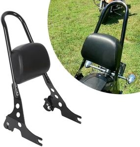 ECOTRIC Detachable Sissy Bar with Backrest Compatible with 2004-Up Harley Sportster XL883C 883R XL1200R 1200C 1200S XLH883 XLH1200 Motorcycle Backrest W/Cushion Pad