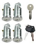 TIKSCIENCE 4 Pack Lock Cores Fit for Thule Car Racks System and Accessories, One-Key System Lock Cylinders Compatible with Car Rack, Bike Rack, and Other Equipment with Lock Cylinder