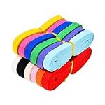 12 Colors 60 Yards Natural Twill Tape Herringbone Webbing Tape Binding Tape Cotton Bunting Tape for Sewing Home DIY Crafts