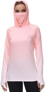 BASSDASH Women's Fishing Hoodie Shirt with Face Mask Thumb Holes UPF 50+ FS23W
