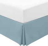 Mellanni Bed Skirt Twin XL Size - Bed Frame - 15-Inch Tailored Drop Pleated Dust Ruffle - Hotel Luxury Bedding - Wrinkle, Fade, Stain Resistant - 1 Bedskirt (Twin XL, Spa Blue)