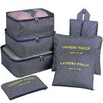 Packing Organizers,Mossio 7pc Small Medium Large Packing Cubes Set Garment Clothes Bag Navy Star