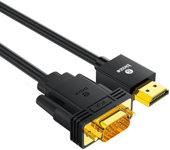 biaze 10ft HDMI to VGA Cable – 1080P HD Video Converter Cord for Laptop, TV Box, PS4, Monitor, Projector (Black, 3M)