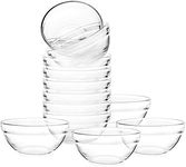 3.5 Inch Glass Ramekins Bowls,Mini Glass Bowls for Kitchen Prep, Dessert, Dips, and Candy Dishes or Nut Bow,12pcs