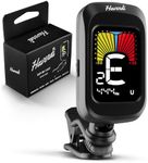 Havendi Tuner Clip On I Tuner Guitar, Bass, Violin & Ukulele I Precise Tuning with Colour Display & 360° Rotation I Includes Battery - Guitar Tuner Chromatic for Musicians