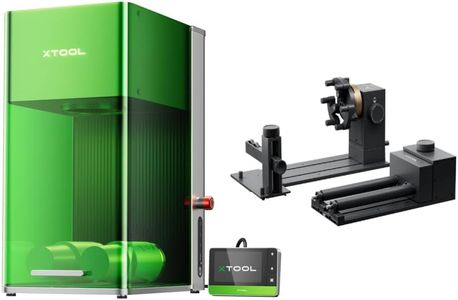 ​​xTool F1 Ultra 20W Dual Laser Engraver bundle with RA3 MagSwap Rotary Attachment, Fibre & Diode for Metal & Wood | 10000mm/s Speed, 16MP Camera | Cuts 15mm Timber, Engraves Jewelry & Plates