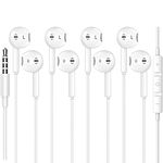 ASENTER 4 Pack Headphones Earphones Earbuds 3.5mm Wired Headphones Noise Isolating Earphones with Built-in Microphon Volume Control Compatible with iPhone 6 Plus SE 5S 4 Samsung Android MP3