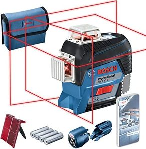 Bosch Professional Laser Level GLL 3-80 C (red laser, interior, W/app Function, Working Range: 30 m, 4X Battery AA)