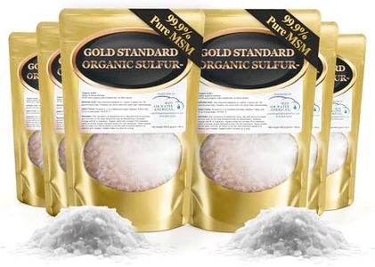 Gold Standard Organic Sulfur Crystals 6lb - 99.9% Pure MSM - High-Purity MSM Supplement Powder - Large Granular Flakes - 3rd Party Tested for Purity