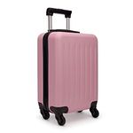 Kono 24 inch Luggage ABS Hard Shell Hand Suitcases Medium Luggage with 4 Spinner Wheels Lightweight Travel Trolley Case (24'', Pink)