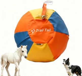 Trail Trail Herding Ball for Dogs,18” Large Indestructible Dog Ball with Electric Pump,Horse Dog Herding Toys for Australian Shepherd Collie amall/Medium Dogs(Waterproof Tri-Color Upgraded Cover)
