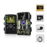 Trail Camera 58MP 2" Huge Screen 1520P/2.7K HD Game Hunting Camera with Memory Card Night Vision Motion Activated Waterproof Outdoor Deer Wildlife Camera Field Night Cam for Backyard/Farm (PR800)