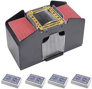 Sunsbell Automatic Poker Card Shuffler Battery Operated Poker Card Shuffling Machine for 4 Decks Pokers