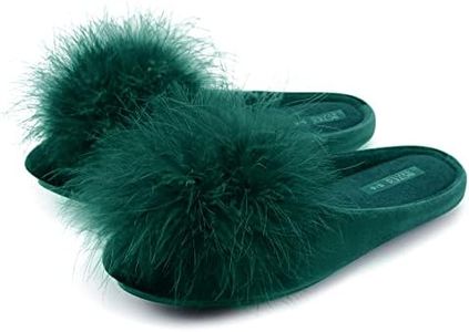 BCTEX COLL Women's Cozy Velvet Memory Foam House Slipper, Ladies Fuzzy Bedroom Slipper Non-slip Sole(gre9-10)