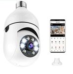 Amitasha 360° Motion Sensor Wireless Security Camera Light Bulb Outdoor WiFi Home Secure Alarm Two Way Audio