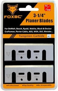 FOXBC 3-1/4 Inch 82mm TCT Carbide Planer Blades Replacement For Makita 1900B, KP0810, KP0800K, DeWalt D26676, DW6655, DW680, Bosch 1594 PA1205, Ryobi and most Hand-Held Planer