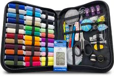 Vellostar Portable Hand Sewing Kit for Adults & Beginners – Needle and Thread Kit with Essential Sewing Supplies & Accessories for Home Clothing Repairs, 36-Color Threads, Assorted Needles, Black