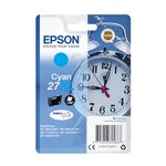 Epson 27XL Cyan Alarm Clock High Yield Genuine, DuraBrite Ultra Ink Cartridge, IND Cyan