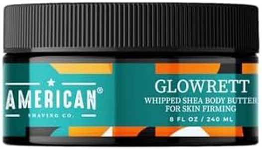 American Shaving Co. WilderFlow Whipped Shea Body Butter 8 Oz, Made in USA, Gentle Formula, Quality Potent Ingredients, Non-GMO, GMP Certified, Cruelty-Free Products (8 oz, Glowrett)