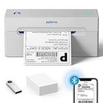 POLONO Bluetooth Thermal Shipping Label Printer, Wireless 4x6 Shipping Label Printer, Support Android, iPhone, Windows, and Mac, Widely Used for Ebay, Amazon, Shopify, Etsy, USPS, Light Gray