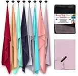 Snug Rug Microfibre Beach Towel Extra Large XL 200 x 90cm – Super Absorbent Quick Drying Lightweight Sand Proof Beach Towels Sea Fog Mauve