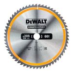 DEWALT DT1960-QZ Construction Circular Saw Blade Stationary - Fine Finish 305mm 60T