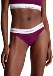 Calvin Klein Women Bikini Shape Briefs Stretch Cotton, Purple (Purple Potion), XL