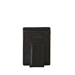 Fossil Men's Ingram Leather Magnetic Card Case Wallet - Black - One size