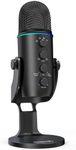 zealsound USB Microphone, k66 Plus RGB Gaming Mic for PC computer PS5, with 4 Polar Patterns, Mute/Gain/Noice Reduce Mode, for Recording, Podcast, Streaming, Interview, Content Creation, Broadcast