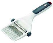 Zyliss E900036 Dial and Slice Cheese Slicer, Plastic/Stainless Steel, White, Adjustable Thickness Ideal for Slicing Parmesan, Cheddar, Gouda, Edam, Dishwasher Safe