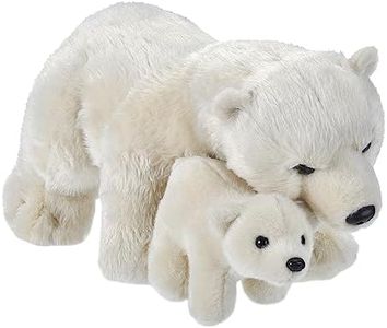 Wild Republic Mom and Baby Ours Polaire, Animal en Peluche, 38 cm, Idée Cadeau pour Enfants, Animal en Peluche, Jouet Écologique, Rembourré de Bouteilles d’Eau Recyclées, 14"