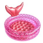 Inflatable Kiddie Pools Mermaid, Backyard Round Swimming Pool for Kids, Cute Raft Paddling Pool Indoor&Outdoor Toddler Fun Water Swim Beach Floaties Toys Fishing Pond Ball Pit Pool (35 inch)