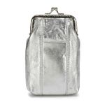 Leatherboss Genuine Leather Cigarette Case Pack Holder Regular or 100's Lighter Pocket, Silver