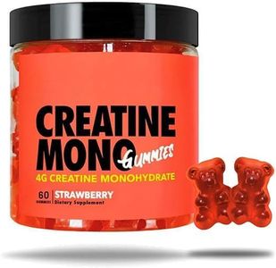 Creatine Monohydrate Gummies, Strawberry Flavour, 4000mg, 60 Pieces, 30 Serves