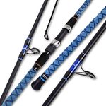 Fiblink Surf Spinning Fishing Rod Carbon Travel Surf Rod 4 Piece Saltwater Spinning Fishing Rod 15'