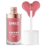 Insight Cosmetics Creamy Lip & Cheek Tint | Dewy & Radiant Finish | Lightweight Blush | Ultra-Pigmented Formula | Buildable Liquid Blush, 7.5gm(01-ROSE PARADE)