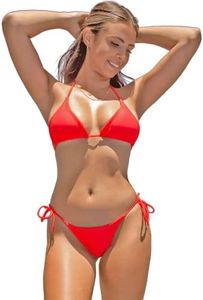 Bikinis Mujer, Bikini Brasileño, Sexy Conjunto de Bikini, Bikini de Tirantes, Traje de Baño, Relleno Extraíble - Talla S