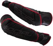 Social Paintball SMPL Arm & Elbow Pads Protection, Black Red (Medium/Large)